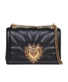 Dolce & Gabbana Medium Devotion Quilted Shoulder Bag In Green