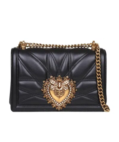 Dolce & Gabbana Medium Devotion Quilted Shoulder Bag In Green