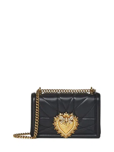 Dolce & Gabbana Medium Devotion Shoulder Bag In Black