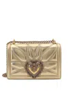 Dolce & Gabbana Medium Devotion Shoulder Bag In Gold