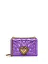 Dolce & Gabbana Purple Devotion Medium Shoulder Bag In Purple