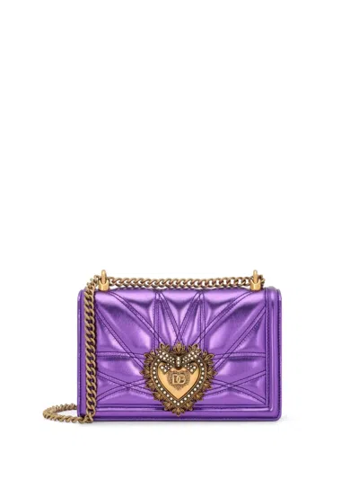 Dolce & Gabbana Purple Devotion Medium Shoulder Bag