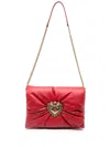 Dolce & Gabbana Logo-plaque Shoulder Bag In Red