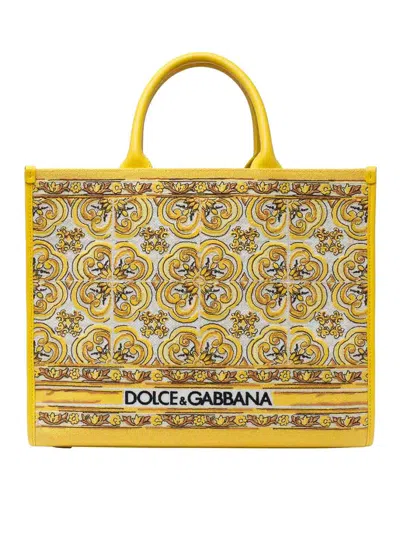 Dolce & Gabbana Women Dg Daily Medium Tote Bag In Yellow