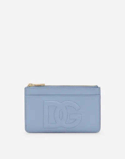 Dolce & Gabbana Logo Wallet In Light Blue