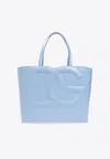 Dolce & Gabbana Medium Dg Logo Tote Bag In Light Blue