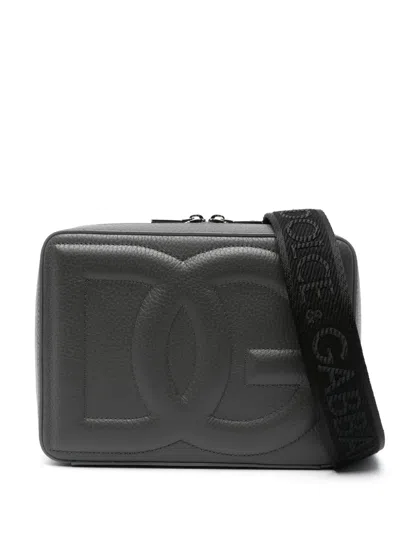 Dolce & Gabbana Medium Dg Logo Messenger Bag In Black