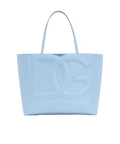 DOLCE & GABBANA DOLCE  GABBANA LOGO EMBOSSED MEDIUM SHOPPER BAG