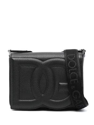 Dolce & Gabbana Medium-sized Dg Logo Shoulder Bag In Black