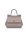 Dolce & Gabbana Medium Sicily Calfskin Logo-plaque Top Handle Bag