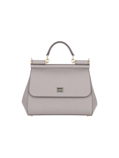 Dolce & Gabbana Medium Handbag Sicily In Gray