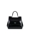 Dolce & Gabbana Sicily Kim Animalier Print Medium Leather Bag In Black