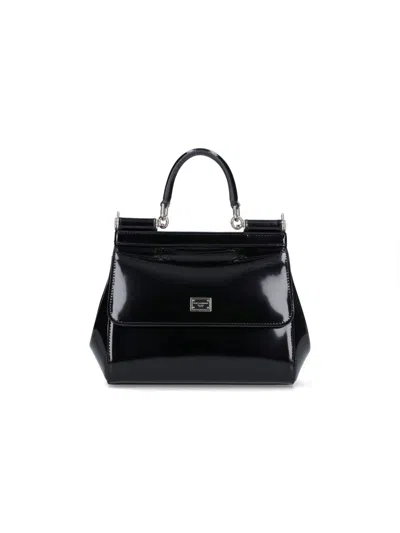 Dolce & Gabbana Medium Handbag "sicily" In Black
