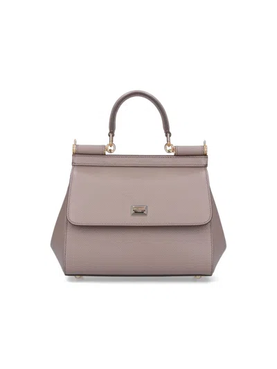 Dolce & Gabbana Medium Handbag "sicily" In Brown