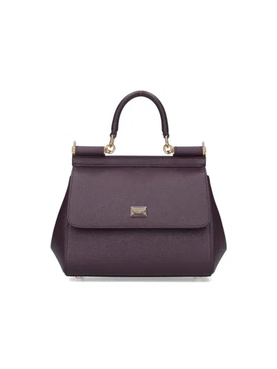 Dolce & Gabbana Medium Handbag Sicily In Purple