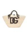 Dolce & Gabbana Kendra Logo-patch Tote Bag In Nude