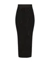 Dolce & Gabbana Tulle Calf-length Skirt With All-over Dg Logo In Black