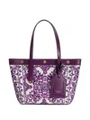 Dolce & Gabbana Majolica-print Atene Shopping Bag In Canvas
