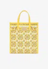 Dolce & Gabbana Majolica-print Canvas Tote Bag In Yellow