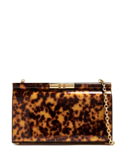 Dolce & Gabbana Medium Marlene Chain-strap Clutch In Brown