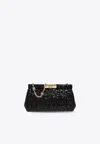 Dolce & Gabbana Medium Marlene Sequined Shoulder Bag In Black