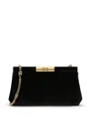 Dolce & Gabbana Medium Marlene Velvet Shoulder Bag In Black