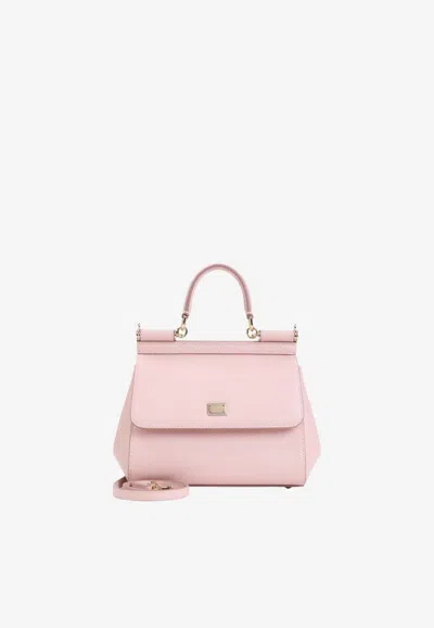 Dolce & Gabbana Medium Miss Sicily Top Handle Bag In Pink