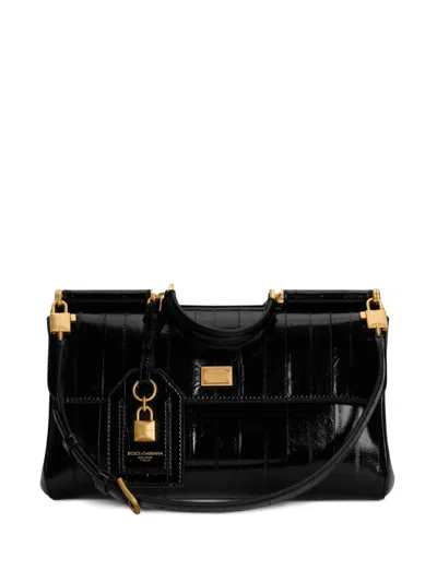 Dolce & Gabbana Medium My Sicily Eel Handbag In Black
