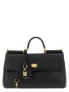Dolce & Gabbana Black Handbag With Padlock Detail And Adjustable And Removable Shoulder Strap In Leather Woman In Purple