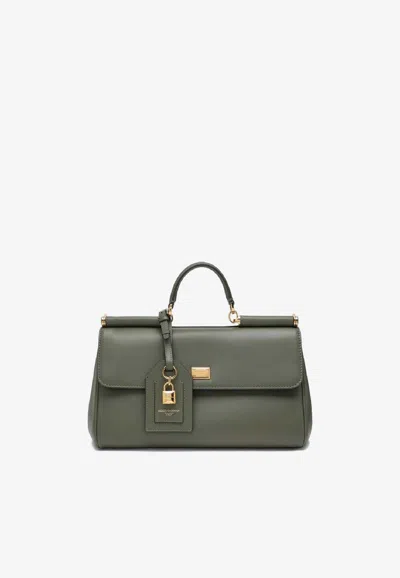 Dolce & Gabbana Medium My Sicily Top-handle Bag In Green