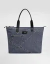 Dolce & Gabbana Medium Shopper In Patchwork Denim In Blue