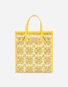 Dolce & Gabbana Majolica-print Canvas Tote Bag In Yellow