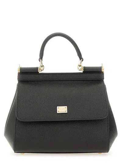 Dolce & Gabbana Medium Shoulder Bag - 18.5 Cm X 20 Cm X 10 Cm In Black