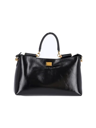 Dolce & Gabbana Medium Shoulder Bag "vittoria" In Black