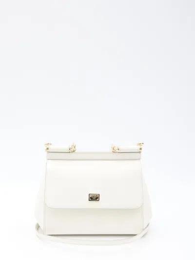 Dolce & Gabbana Medium Sicily Bag In White