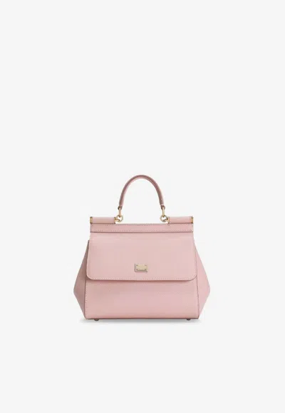 Dolce & Gabbana Medium Sicily Crossbody Bag In Pink