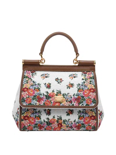 Dolce & Gabbana Medium Sicily Embroidered Handbag In Multi