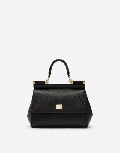 Dolce & Gabbana Medium Sicily Handbag In Black
