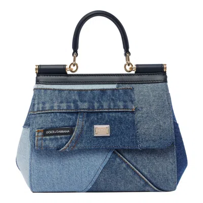 Dolce & Gabbana Medium Sicily Handbag In Blue
