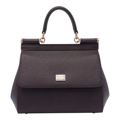 Dolce & Gabbana Medium Sicily Handbag In Brown