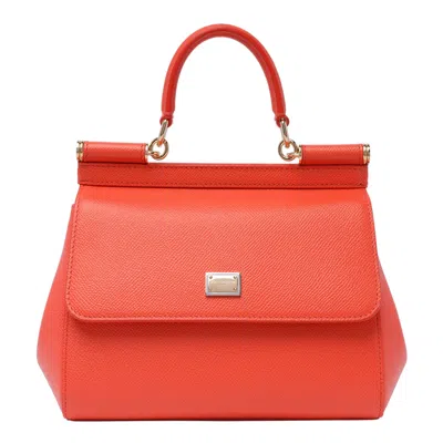 Dolce & Gabbana Medium Sicily Handbag In Coral