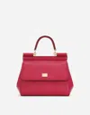 Dolce & Gabbana Sicily Leather Crossbody Bag In Fuchsia