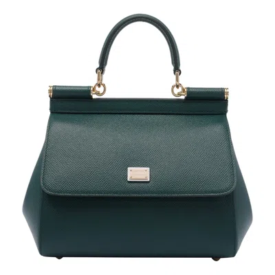 Dolce & Gabbana Medium Sicily Handbag In Green