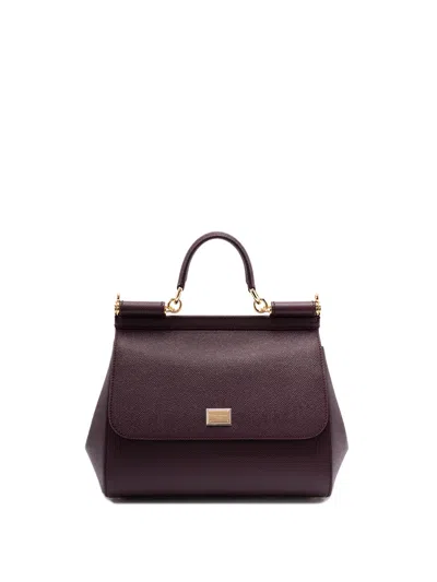 Dolce & Gabbana Medium `sicily` Handbag In Purple