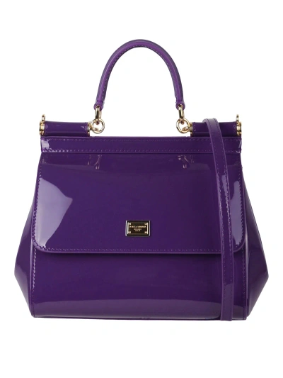 Dolce & Gabbana Medium Sicily Handbag In Purple