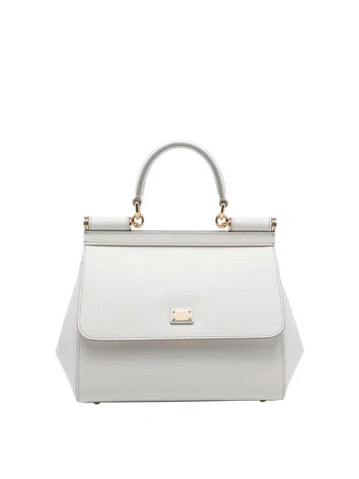 Dolce & Gabbana Medium Sicily Handbag In White