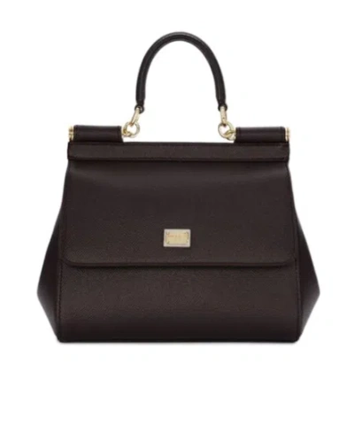 Dolce & Gabbana Medium Sicily Handbag In Wine Red