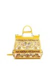 Dolce & Gabbana Nedium Sicily Leather Tote Bag In Yellow
