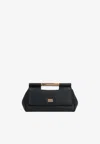 Dolce & Gabbana Medium Sicily Leather Clutch Bag In Black