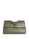 Dolce & Gabbana Medium Sicily Leather Tote Bag In Green